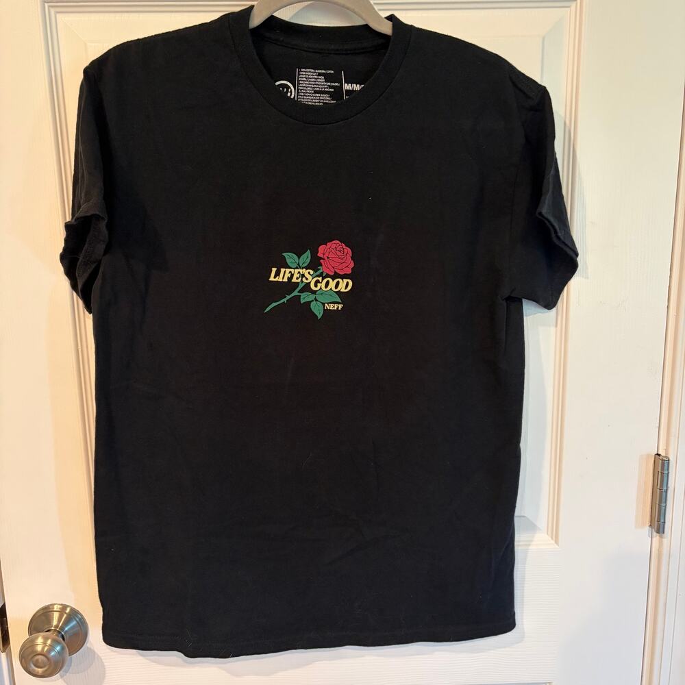 Neff Life's Good Rose Tee Black Medium